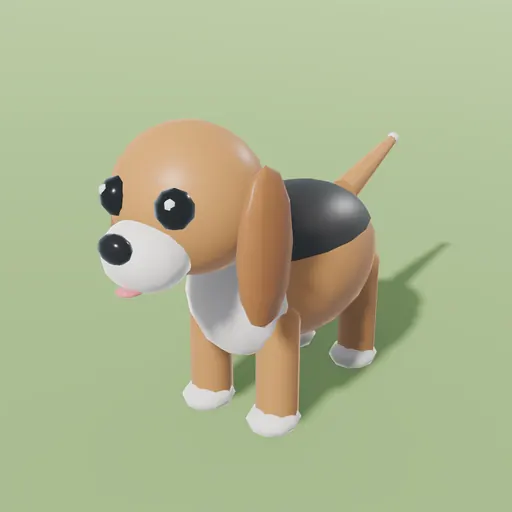 Beagle, an in-engine studio portrait