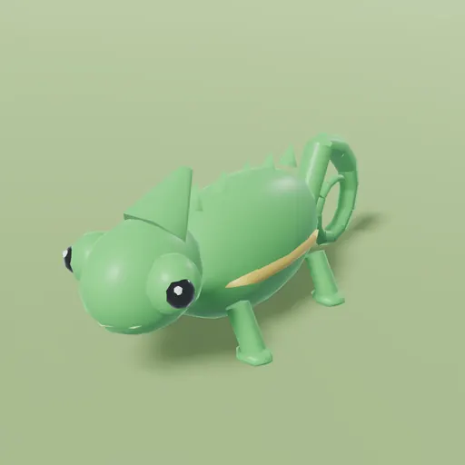 Chameleon, an in-engine studio portrait