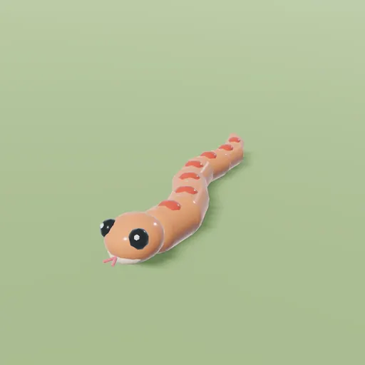 Corn snake, an in-engine studio portrait