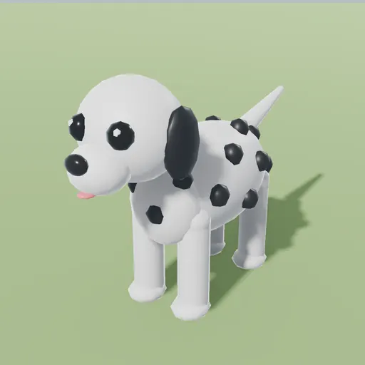 Dalmatian, an in-engine studio portrait