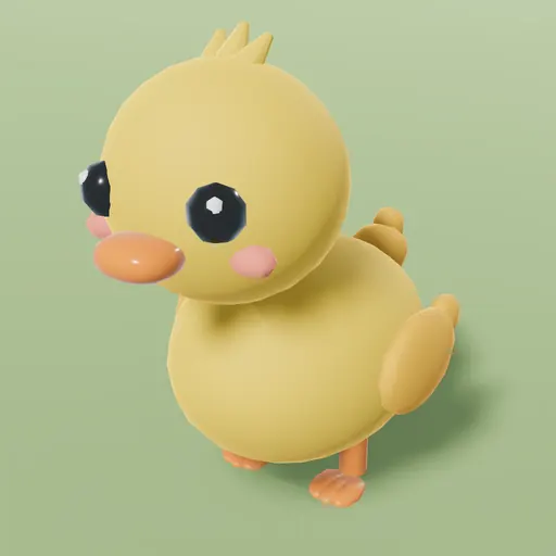 Duckling, an in-engine studio portrait
