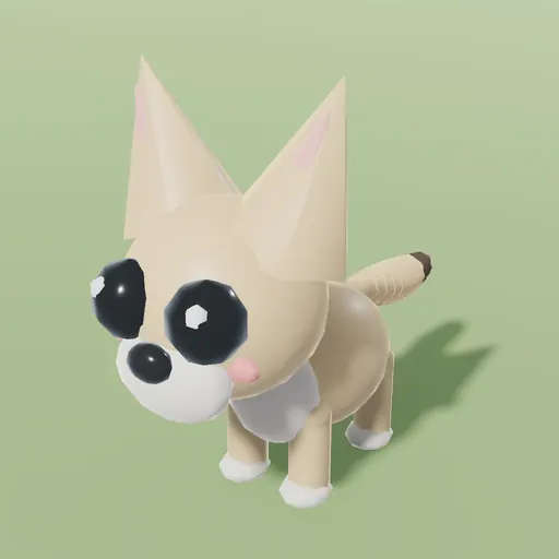 Fennec fox, an in-engine studio portrait