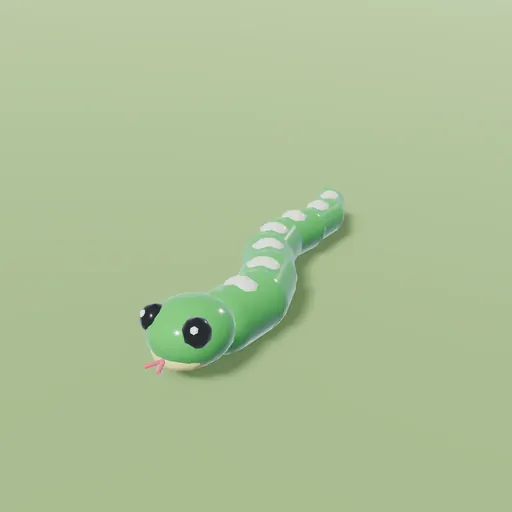 Green python, an in-engine studio portrait
