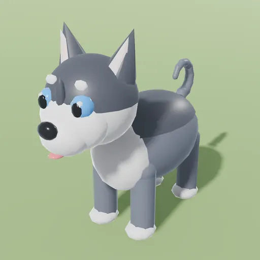 Husky, an in-engine studio portrait