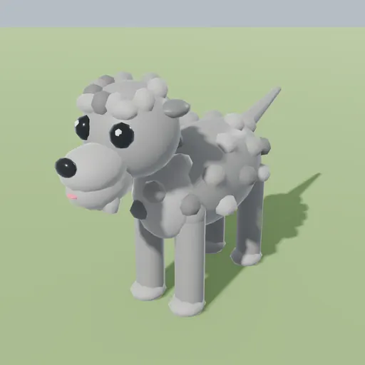 Irish wolfhound, an in-engine studio portrait