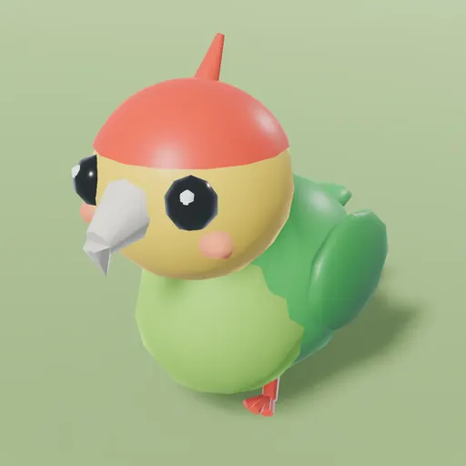 Parrot, an in-engine studio portrait
