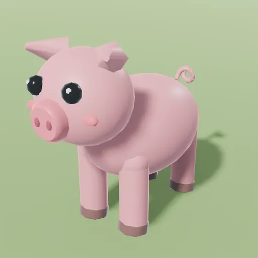 Piglet, an in-engine studio portrait