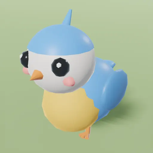 Shoulder bird, an in-engine studio portrait