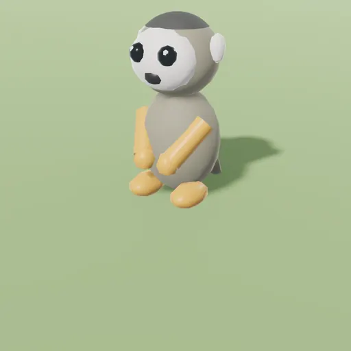 Squirrel monkey, an in-engine studio portrait